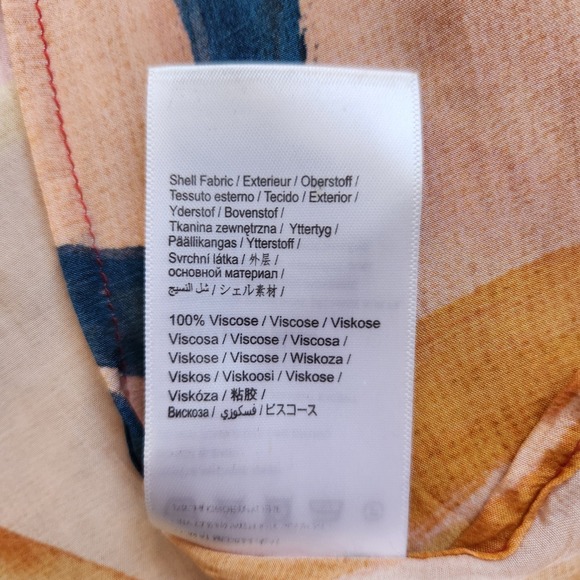 FARM Rio Cover Up Wrap Dress Women's Size M Multicolor Mixed Fruits Ocean Resort - Picture 13 of 16